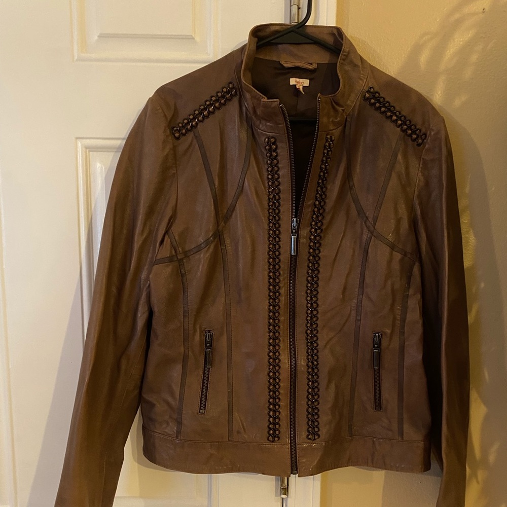 Brown leather Reba jacket size XL